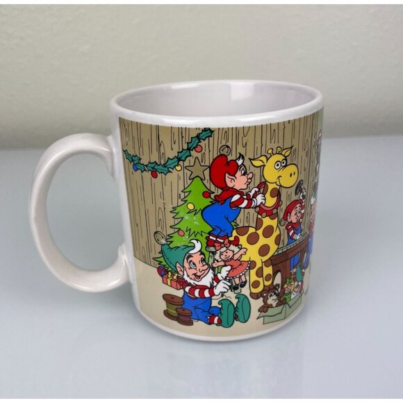 Vintage Applause Inc Ceramic Christmas Santa Rudolph Reindeer Elves Korea Coffee - Picture 4 of 9